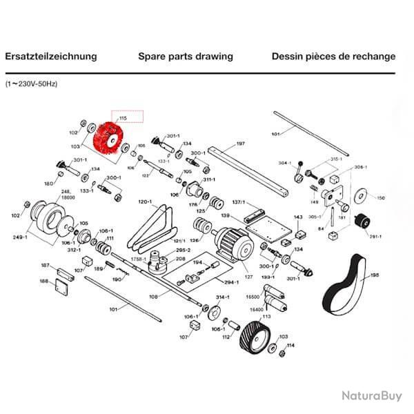 Pice dtache Dick - Meule lamellaire pour affteuse  bande Dick SM 160T 9 5300 060