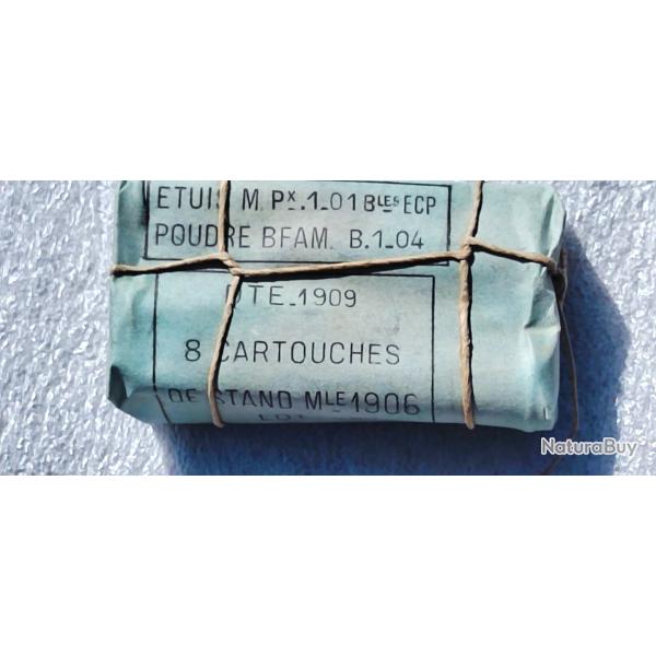 LEBEL Paquet de 8 cartouches de STAND Model 1906 ( COLLECTION ) ( jamais d�cachet�es ) . Lot 75 TBE