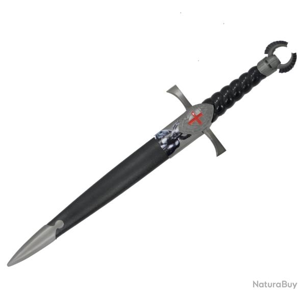 Dague d'ornement Decore heaume � corne et croix   de 40 cm