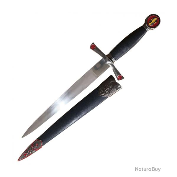 Dague d'ornement pommeau d�cor templier   de 40 cm