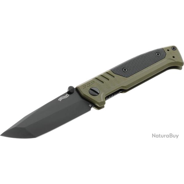 Couteau Walther PDP TANTO-OD GREEN lame en acier D2 92mm