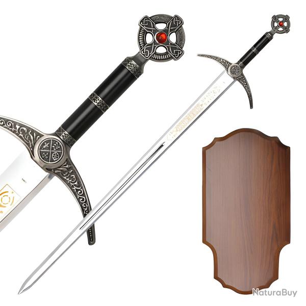 Epe d'ornement / templire sur socle bois   de 105 cm