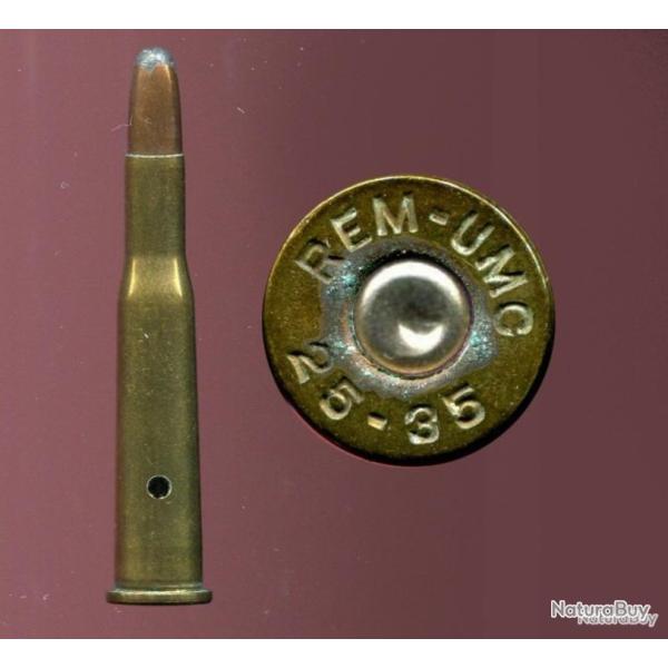 .25-35 WCF Winchester - marquage : REM-UMC 25-35 - balle cuivre pointe plomb plate