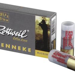 BTE 5 BALLE ROTTWEIL BRENNEKE CLASSIC MAGNUM CAL. 12 / 70 MM 31,5 G FEUTRE