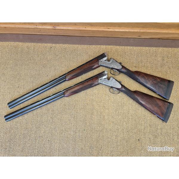 PAIRE DE FUSIL MERKEL SUPERPOSE NITRO 303E CAL 12/70