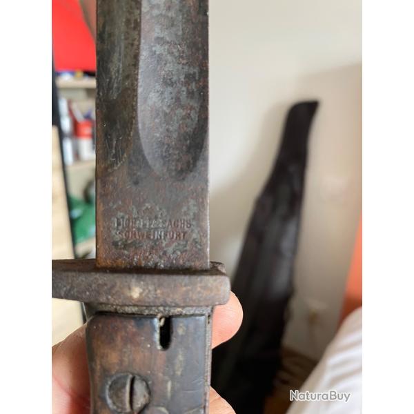 � vendre ba�onnette Allemande de 14 18 Fichtel &Sachs Shweinfurt 150 �