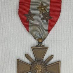 M&eacute;daille croix de guerre TOE citations 39/45 WW2