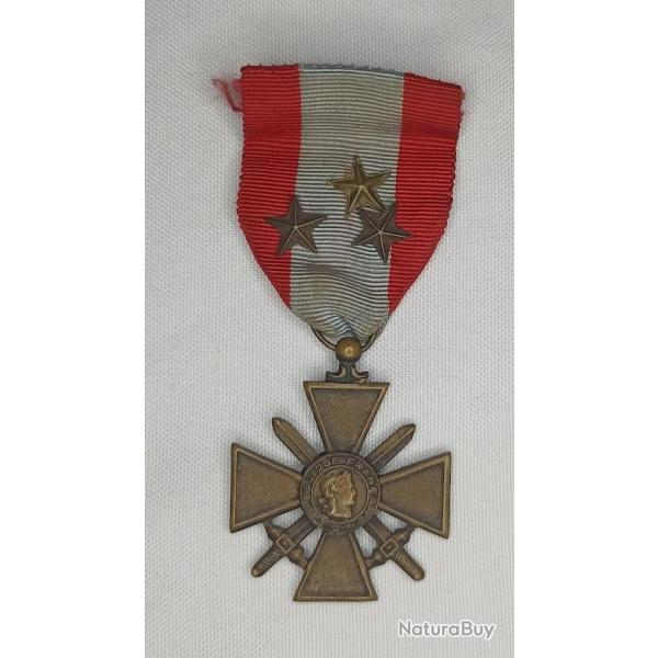 M�daille croix de guerre TOE citations 39/45 WW2