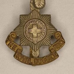 Cap Badge Anglais The ROYAL SUSSEX R&eacute;giment guerre 39/45