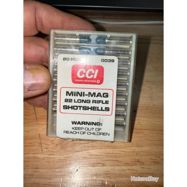 1 BOITE DE 17 BALLES CCI MINI-MAG 22 LONG RIFLE SHOTSHELLS