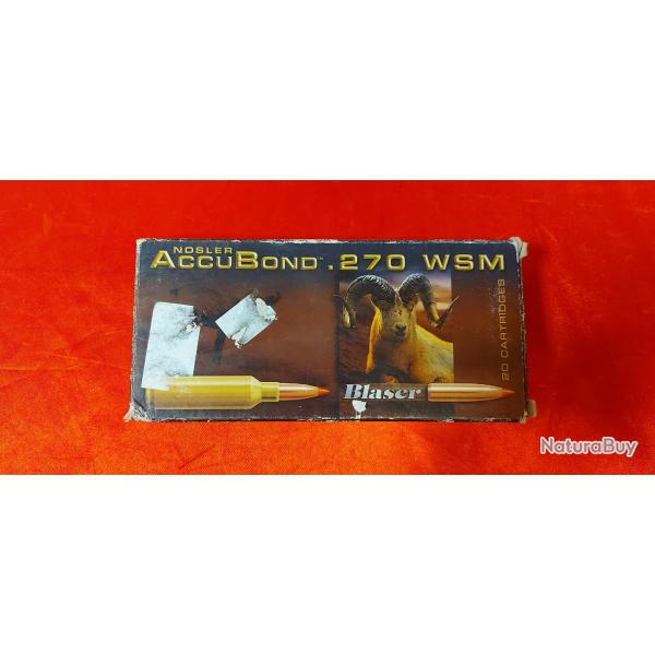 Boite de balle blaser calibre 270 wsm
