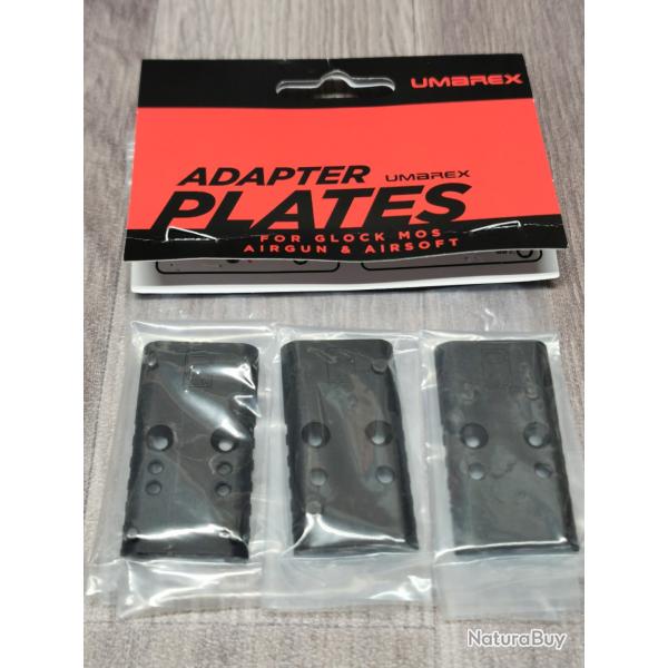 3 plaques d'interfaces MOS 1 pour Glock MOS UMAREX