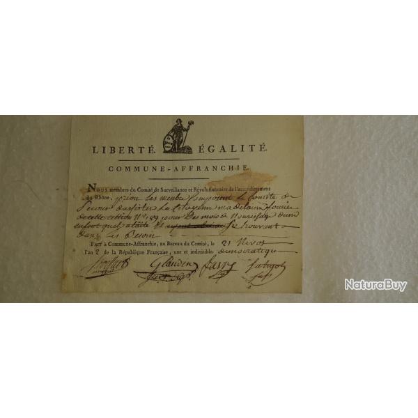 ALLOCATIONS SECOUR AUX INDIGENTS LYON REVOLUTION