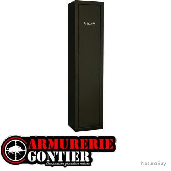 Armoire Forte INFAC Gamme SENTINEL 6 + 1 armes avec lunette + coffre interieur
