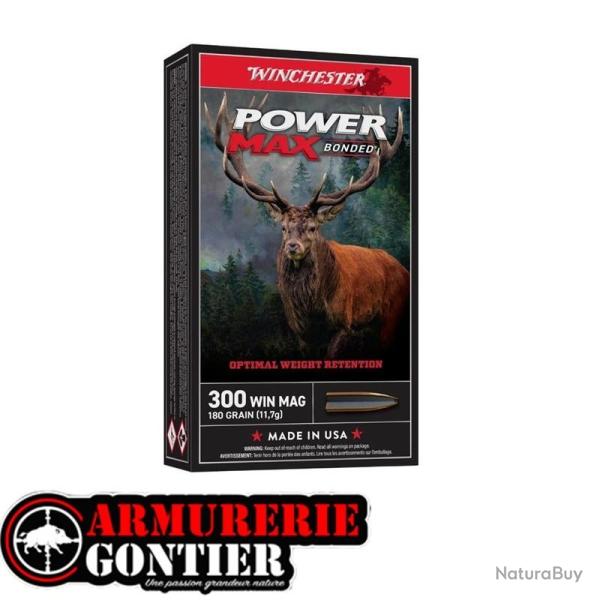 Munitions Winchester .300 Win Mag 180 gr Power-Max Bonded