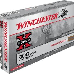 Munitions WINCHESTER 300 WSM 11.66g 180grains Power-Point
