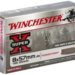 Munitions WINCHESTER 8x57JRS 12.64g 195grains Power-Point
