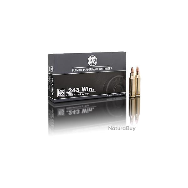 Munitions RWS 243 Win 6.2g 96grains KS