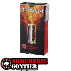 Bo&icirc;te de 50 cartouches PERFECTA cal. 9 mm PAK &agrave; blanc TITAN
