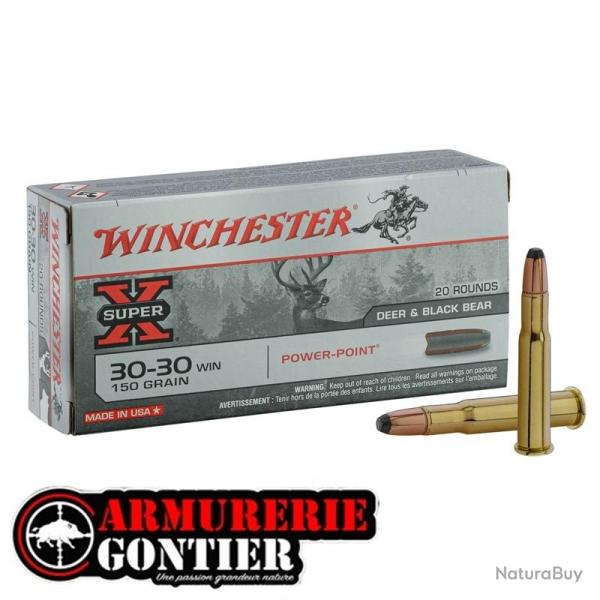 Munitions WINCHESTER 30-30 winchester 150gr Power-point