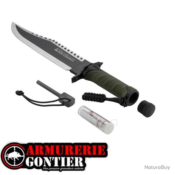 K25 Couteau de survie Corde + Allume-feu + �tui