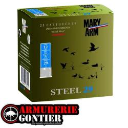 Cartouches MARY ARM STEEL 29 Calibre 12/70 29grs N&deg; 5+6 Bourre jupe