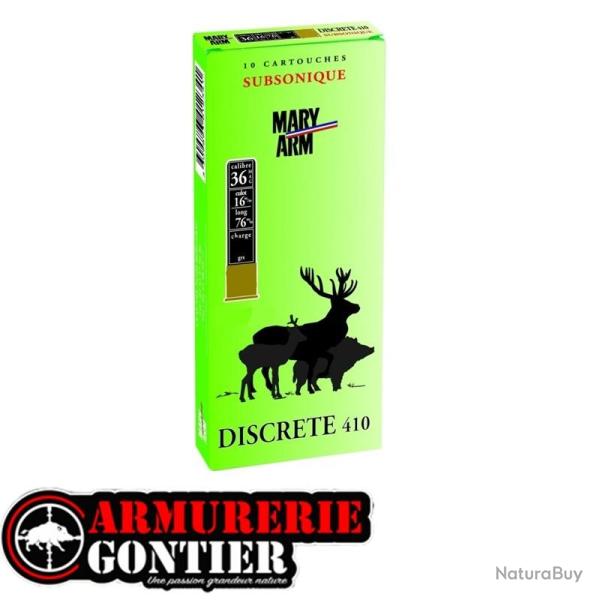 Cartouches MARY ARM 410 magnum Subsonique Calibre 36 76 20grs bourre r�versible