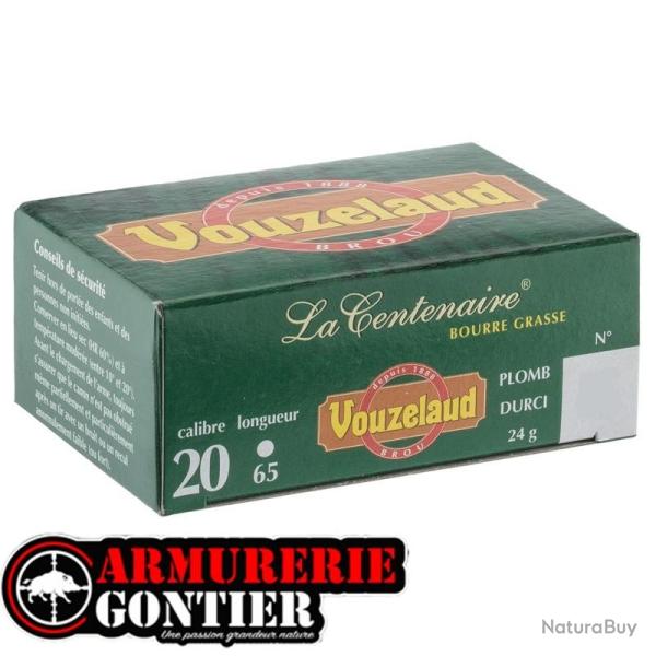 Cartouches VOUZELAUD 20 65 16 24g LA CENTENAIRE bourre grasse