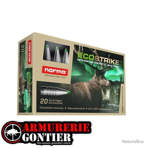 Munitions NORMA 8X57JRS ECOSTRIKE 10.4G/160GR