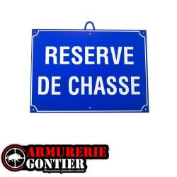 Panneau r&eacute;serve de chasse bleu 28x20cm Januel