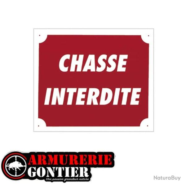 Panneau CHASSE INTERDITE AKYLUX 30x25