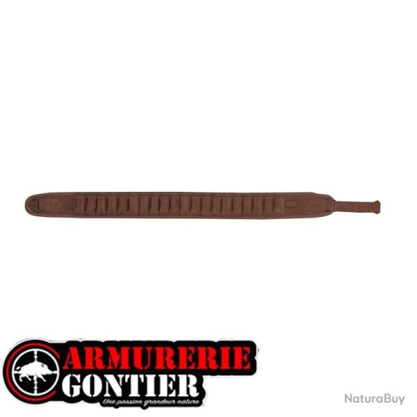 Cartouchi�re daim velours marron 20 tubes calibre 20 - COUNTRY SELLERIE