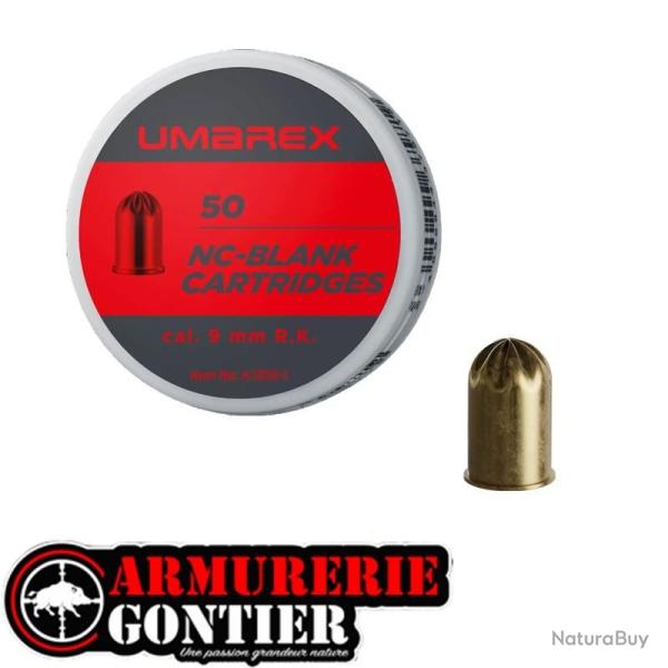 Bo�te de 50 cartouches cal. 9 mm RK � blanc UMAREX