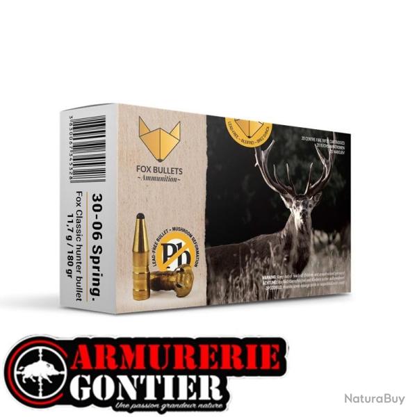 Munitions FOX BULLETS CLASSIC HUNTER 30-06SPRG 180GR/11.7G