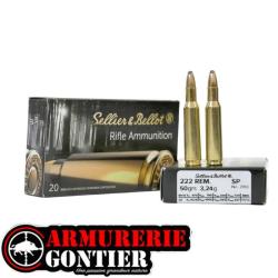 Munitions Sellier&Bellot 222 REM SP 3.24G X20
