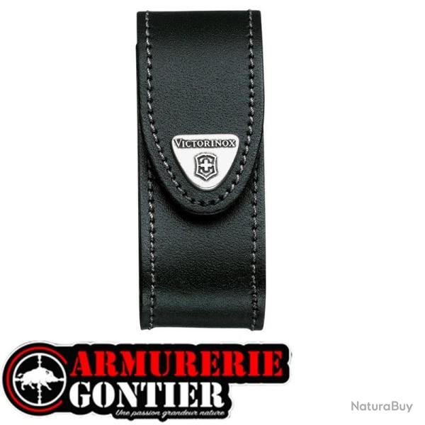 �tui-ceinture en cuir noir Victorinox