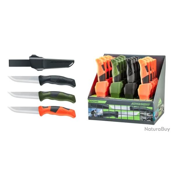 Lot de 16 couteaux Alpina Sport ANCHO Lame 440 109mm + prsentoir