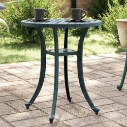 Table de jardin vert &Oslash;48x53 cm aluminium coul&eacute;