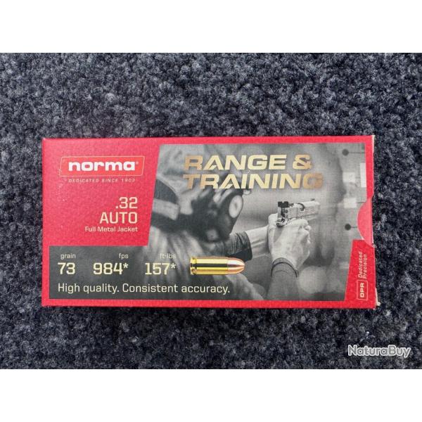 Norma 7,65 browning FMJ 73grs (x50)