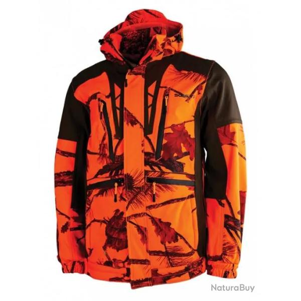 Veste de Chasse Somlys Softshell NEWTEK JKT V2 Somlys Camo Orange