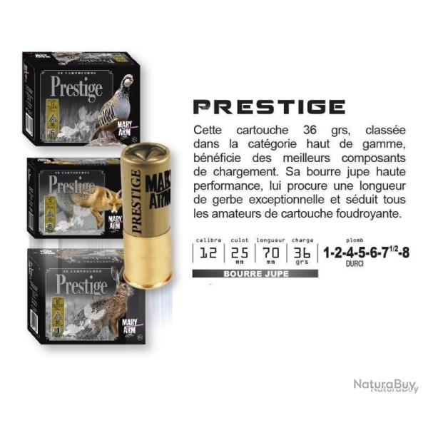 CARTOUCHES MARY ARM PRESTIGE CAL.12 BOURRE JUPE boite de 10 N�4