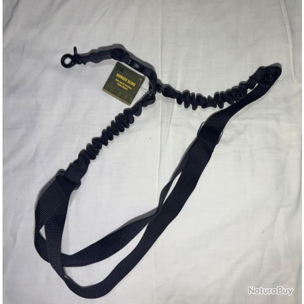 Sangle bungee tactique 1-point fixation NEUVE - noire