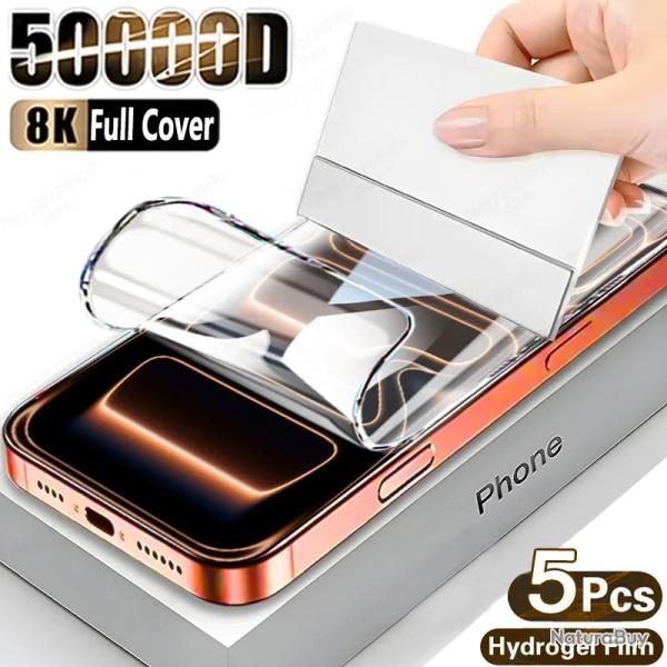 5 Film Hydrogel Protection Ecran pour iPhone, Smartphone: iPhone 17
