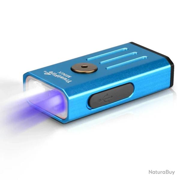 Lampe trustfire 4 modes lumi�re blanche + Ultra-violet - mini x - bleu - LIVRAISON GRATUITE