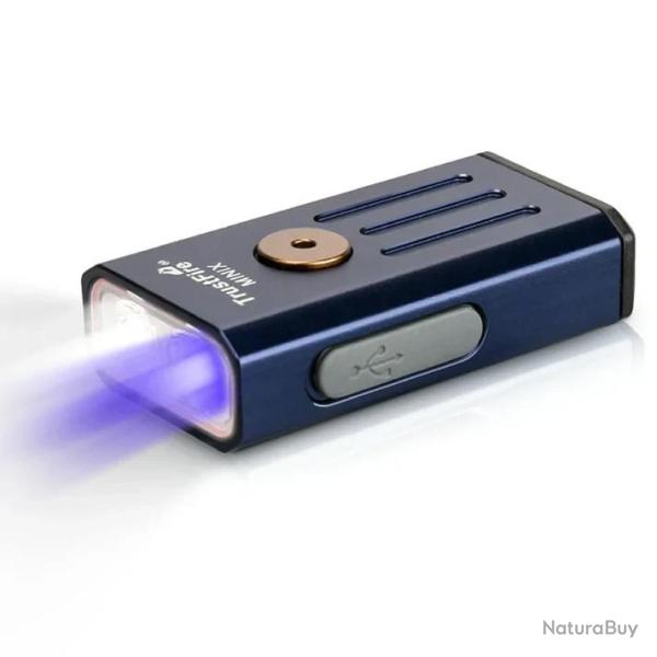 Lampe trustfire 4 modes lumire blanche + Ultra-violet - mini x - bleu marine - LIVRAISON GRATUITE