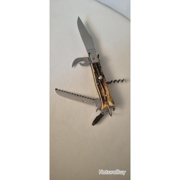 Couteau automatique italien chasseur, 5 lames, Annes 60...une beaut !!