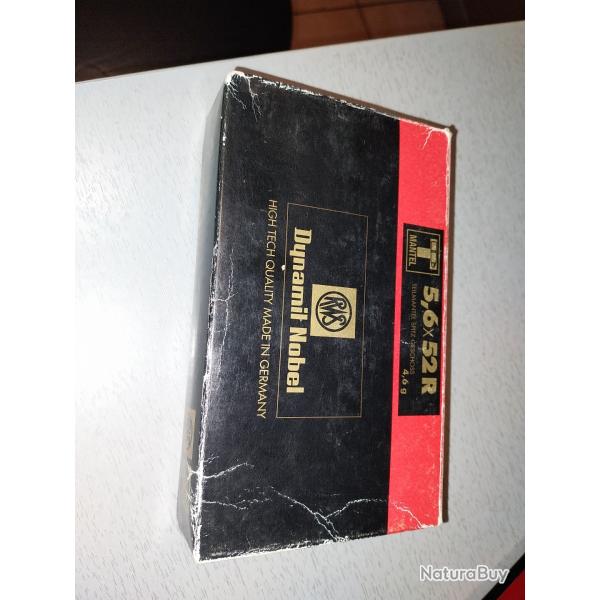 1 boite de 20 cartouches 5,6x52R  ( 22 savage) RWS 71 gr SP