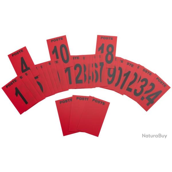 Lot de 27 plaques pour postes de chasse Rouge