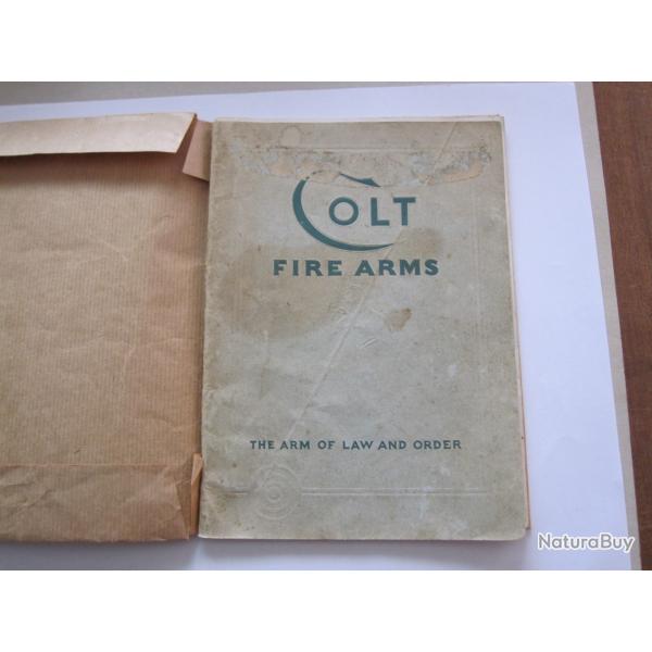 Colt rare catalogue original de 1941