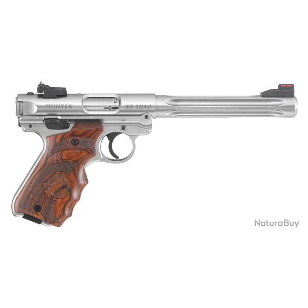 Pistolet Ruger MARK IV Target Cal.22LR Inox hunter flut�